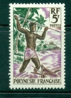 French-Polynesia-1960 5fr Spear Fishing