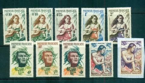 French-Polynesia-1958 Pictorials Asst