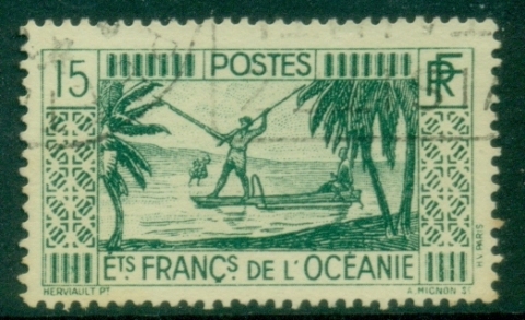 French-Oceania-1934-1939-Pictorial-Spear-Fishing-15c-FU_2