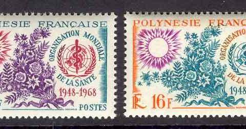 French-Polynesia-1968 WHO 20th Anniversary