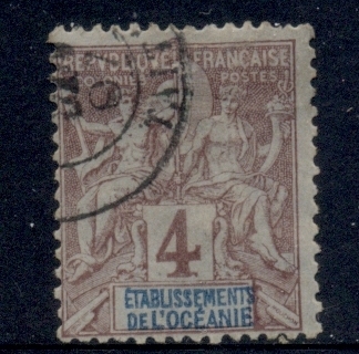 French-Polynesia-1892-1907 Navigation & Commerce 4c
