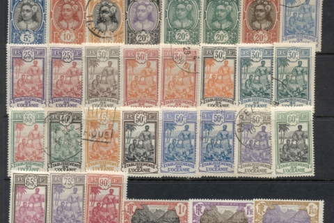 French-Polynesia-1913-30 Pictorials Asst