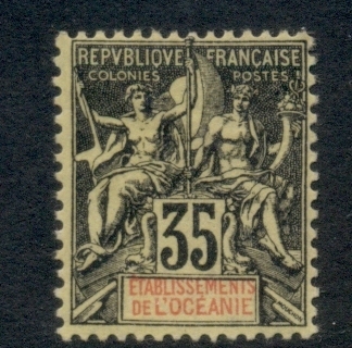 French-Polynesia-1892-1907 Navigation & Commerce 35c