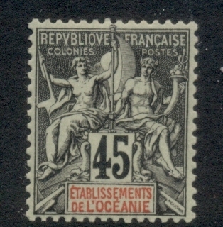 French-Polynesia-1892-1907 Navigation & Commerce 45c