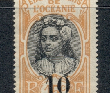 French-Polynesia-1916 Pictorial Surch 10c on 15c