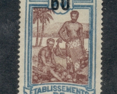 French-Polynesia-1923-27 Pictorials Surch 60c on 75c