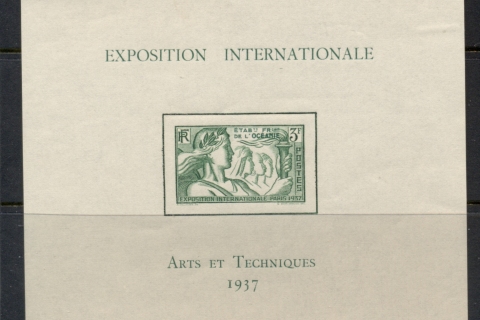 French-Polynesia-1937 Colonial Arts Exhibition MS