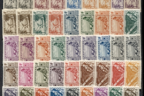 French-Polynesia-1934-40 Pictorials Asst