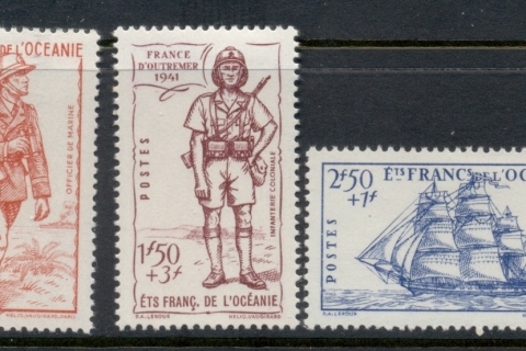 French-Polynesia-1941 Vichy Issue