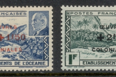 French-Polynesia-1944 Petain Surch Colonial development Fund