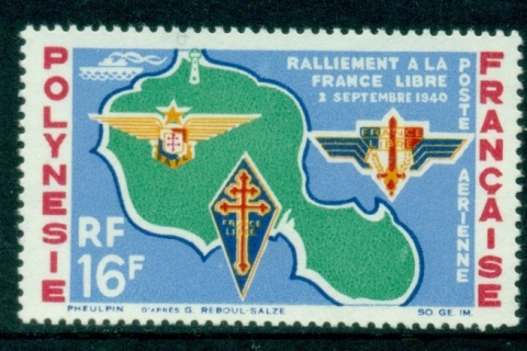 French-Polynesia-1964 Free French Cause