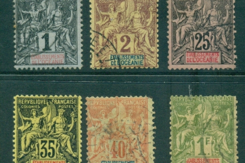 French-Polynesia-1892-1907 Navigation & Commerce Asst