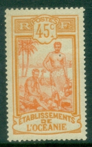 French-Oceania-1913-15-Pictorials-Native-Men-45c-MLH