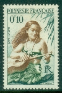 French-Polynesia-1958-Polynesian-Woman-10c-MUH