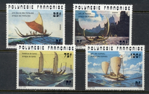 French-Polynesia-1976 Canoes