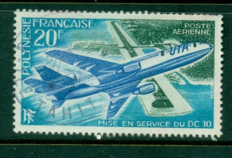 French-Polynesia-1973 DC10 at Papeete Airport