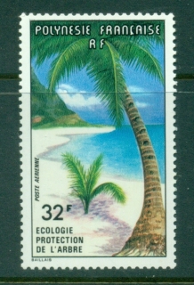 French-Polynesia-1977 Protection of Trees, palm tree