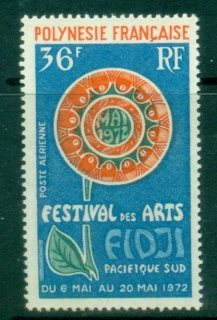 French-Polynesia-1972-Airmail-South-Pacific-Art-Festival-FIDJI72-MUH