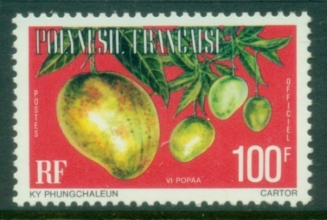 French-Polynesia-1977-Official-Mango-100fr-MUH_1