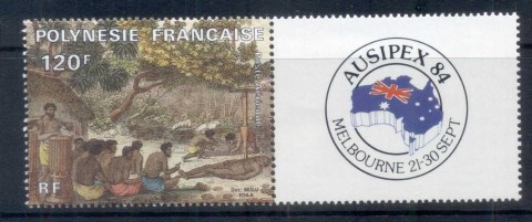 French-Polynesia-1984-AUSIPEX-label