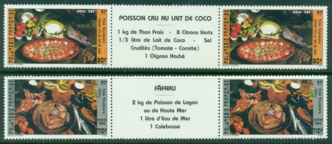 French-Polynesia-1986-Local-Foods-Fish-in-Coconut-milk-80f-pr-MUH