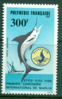 French-Polynesia-1986-Marlin-Fishing-Contest-MUH