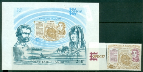 French-Polynesia-1987-CAPEX-Stamp-Ex-Explorers-MS