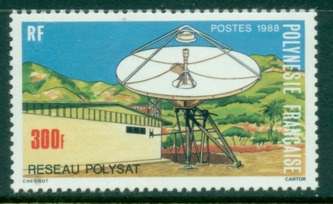 French-Polynesia-1988-POLYSAT-Communications-Network-MUH