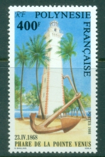 French-Polynesia-1988-Point-Venus-Lighthouse-MUH