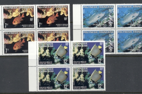 French-Polynesia-1980 Marine Life, Fish blk4