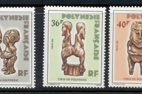 French-Polynesia-1985 Tiki Carvings