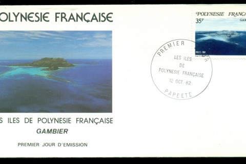 French-Polynesia-1982 Gambier Is. 35f FDC