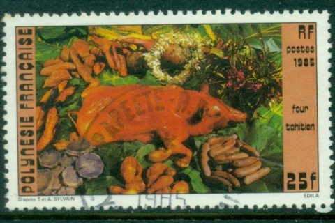 French-Polynesia-1985 Local Foods 25f