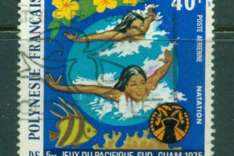 French-Polynesia-1975 South pacific Games 40f Swimming