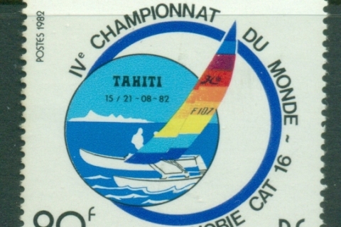 French-Polynesia-1982 Hobie Cat sailing