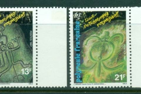 French-Polynesia-1987 Polynesian Petroglyphs