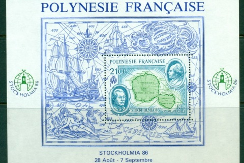 French-Polynesia-1986 STOCKHOLMIA \'86 Stamp Ex. MS