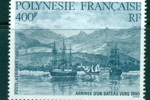 French-Polynesia-1986 Arrival of a Boat c.1880