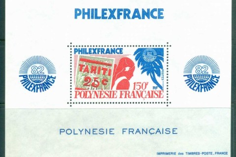 French-Polynesia-1982 Philexfrance \'82 Stamp Ex. MS