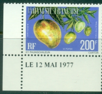 French-Polynesia-1977-Official-Mango-200fr-MUH_2
