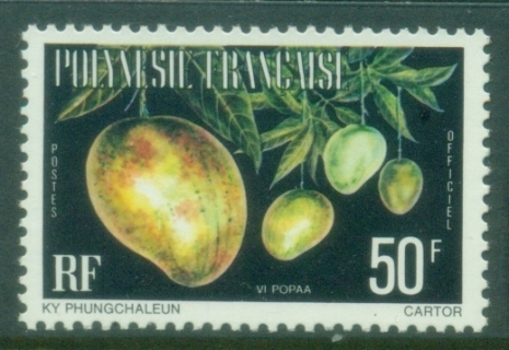 French-Polynesia-1977-Official-Mango-50fr-MUH_1