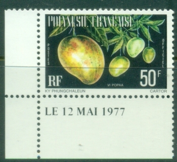 French-Polynesia-1977-Official-Mango-50fr-MUH_2