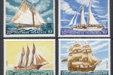 French-Polynesia-1977-Sailing-Ships-MUH