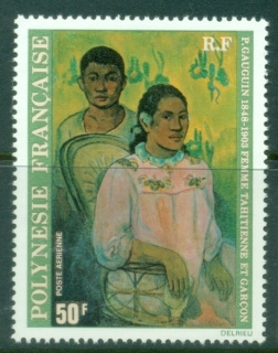 French-Polynesia-1978-Tahitian-Woman-Boy-by-Paul-Gaugin-MUH