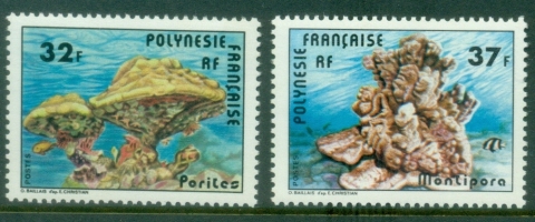 French-Polynesia-1979-Porites-Corals-MUH