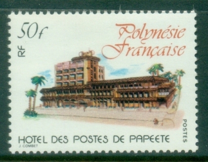 French-Polynesia-1980-Papeete-Post-Office-Building-Opening-MUH