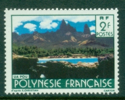 French-Polynesia-1986-Landscape-2fr-Cartor-MUH