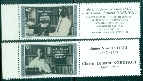 French-Polynesia-1988-Authors-label-MUH
