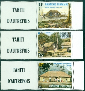 French-Polynesia-1988-Traditional-Housing-label-MUH