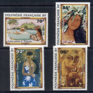 French-Polynesia-1996-Paintings of Tahitian Women